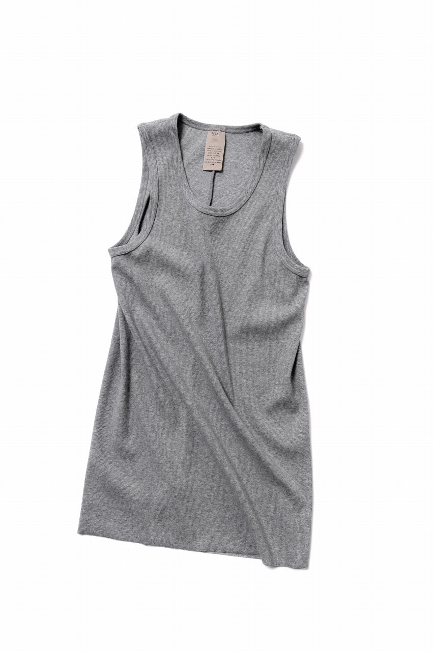画像をギャラリービューアに読み込む, N/07 MINIMAL TANK TOP / SUPER STRETCH BARE TELECO (HEATHER GREY)