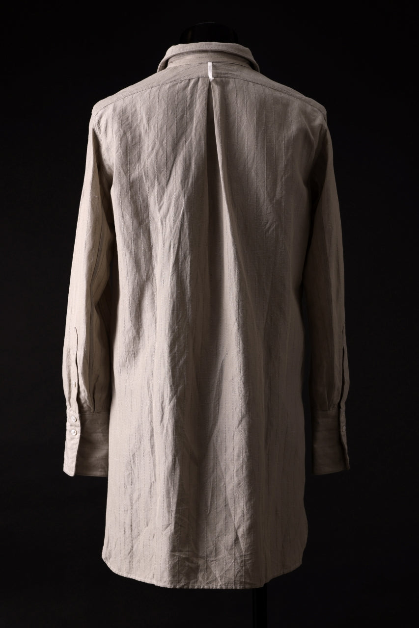 sus-sous shirt dress / C53L47 dobby stripe washer (SILVER GRAY)