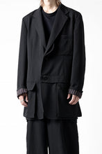 画像をギャラリービューアに読み込む, Y's for men SHAVED CLOTH JACKET / WRINKLED GABARDINE (BLACK)