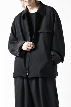 画像をギャラリービューアに読み込む, Y's for men CHEST FLAP BLOUSON / WRINKLED GABARDINE (BLACK)