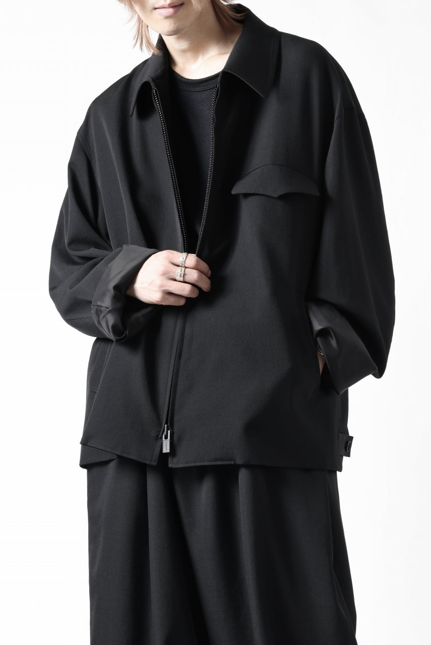 画像をギャラリービューアに読み込む, Y's for men CHEST FLAP BLOUSON / WRINKLED GABARDINE (BLACK)