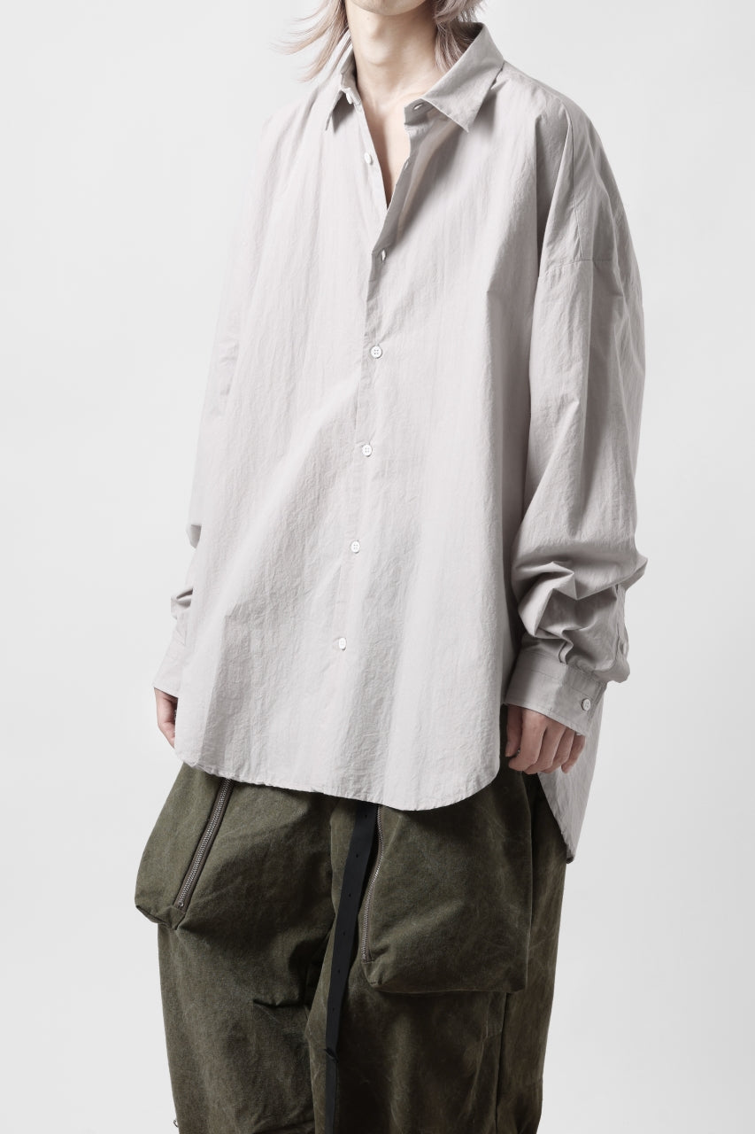 画像をギャラリービューアに読み込む, sus-sous atelier L/S shirts / 80/1 typewriter (GRAY)