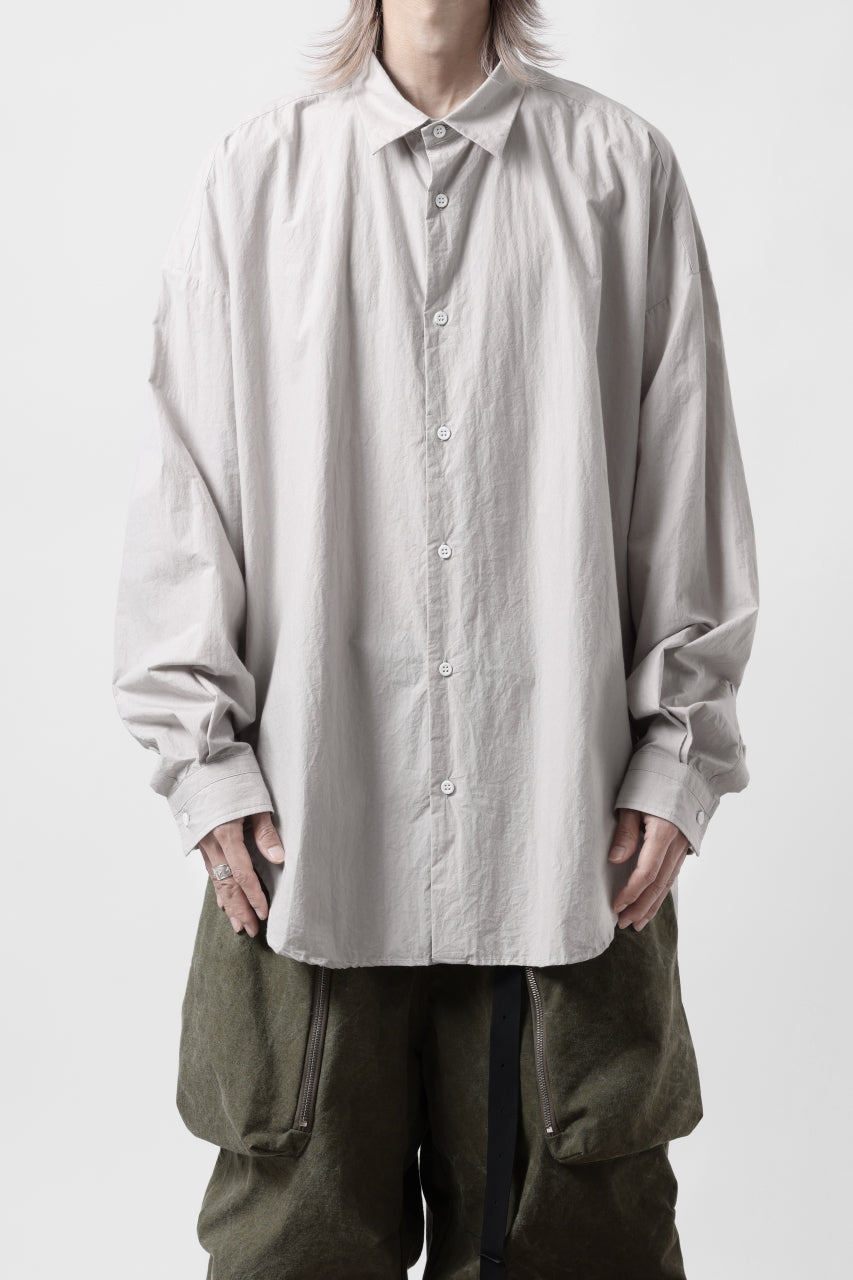 画像をギャラリービューアに読み込む, sus-sous atelier L/S shirts / 80/1 typewriter (GRAY)