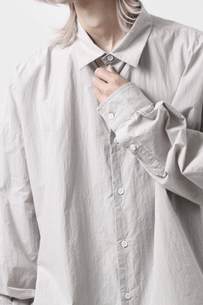 画像をギャラリービューアに読み込む, sus-sous atelier L/S shirts / 80/1 typewriter (GRAY)