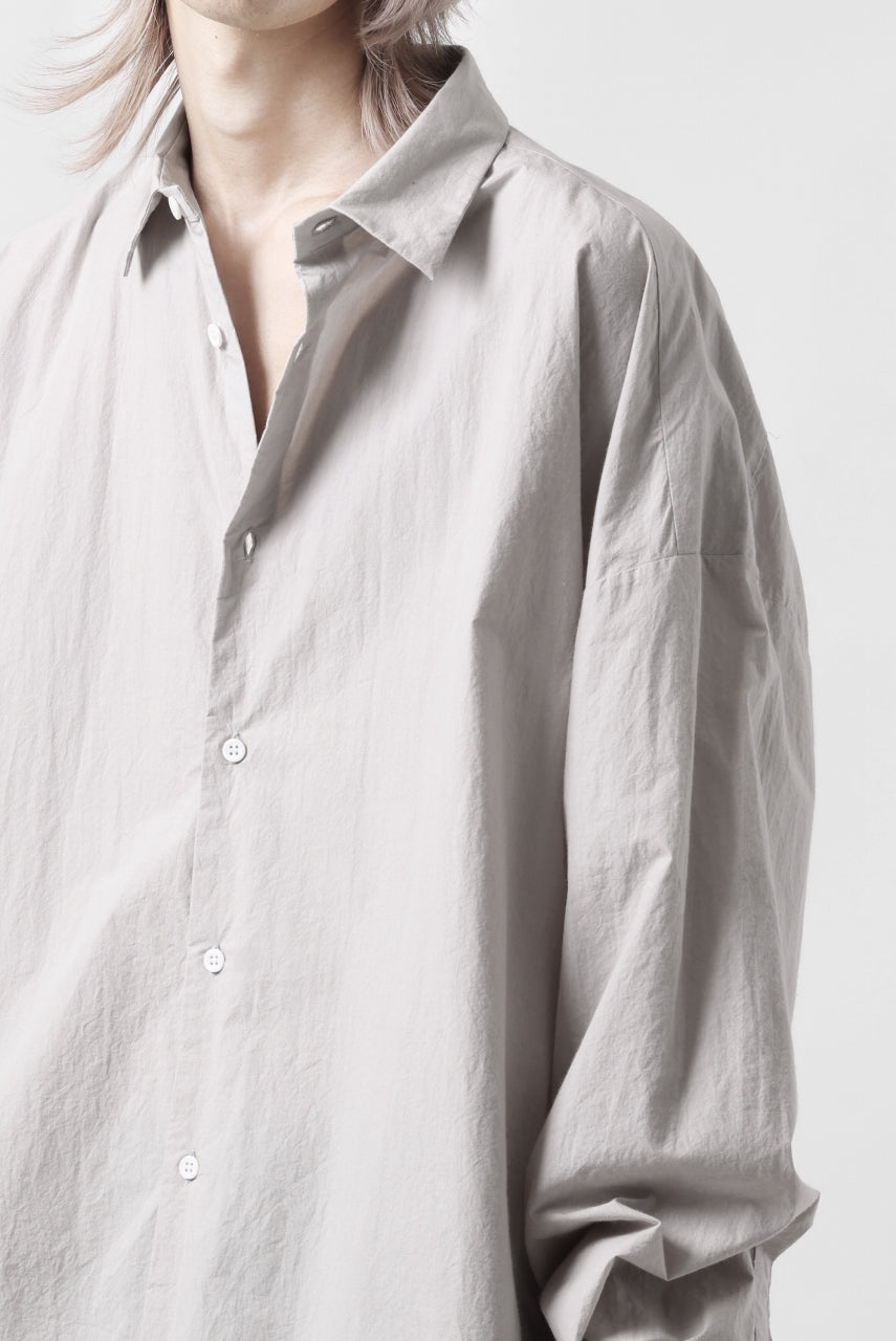 画像をギャラリービューアに読み込む, sus-sous atelier L/S shirts / 80/1 typewriter (GRAY)