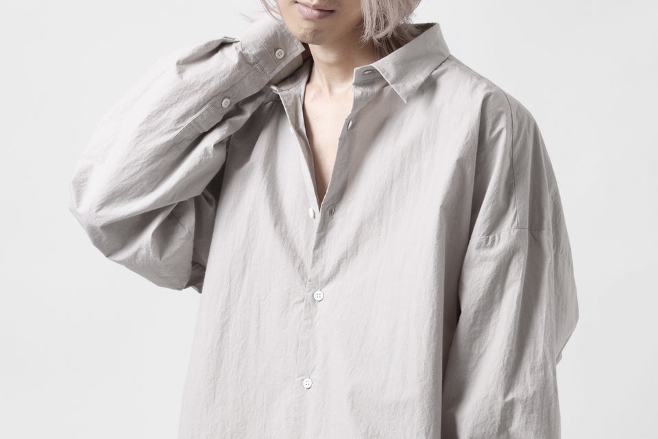 画像をギャラリービューアに読み込む, sus-sous atelier L/S shirts / 80/1 typewriter (GRAY)