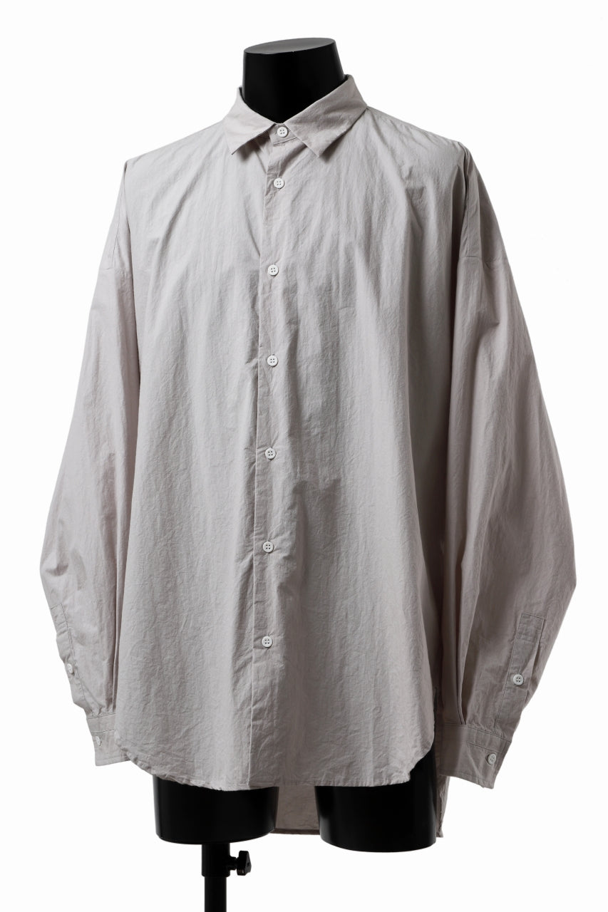 画像をギャラリービューアに読み込む, sus-sous atelier L/S shirts / 80/1 typewriter (GRAY)