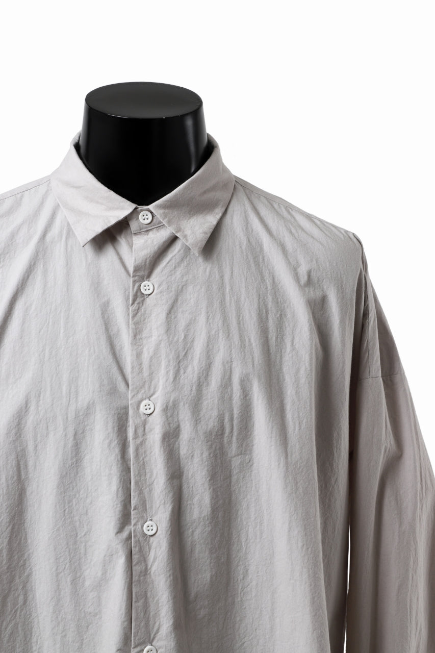 画像をギャラリービューアに読み込む, sus-sous atelier L/S shirts / 80/1 typewriter (GRAY)