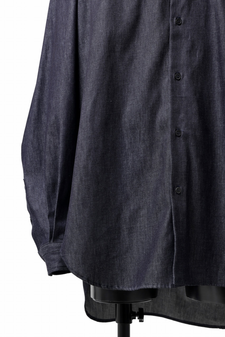 Load image into Gallery viewer, sus-sous atelier L/S shirts / 6oz uneven yarn denim (INDIGO / RIGID)