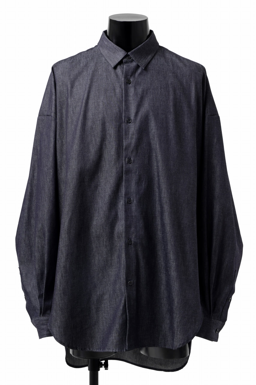 Load image into Gallery viewer, sus-sous atelier L/S shirts / 6oz uneven yarn denim (INDIGO / RIGID)