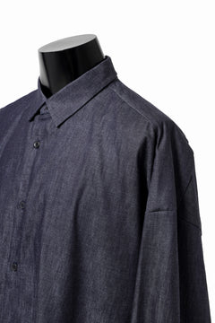 Load image into Gallery viewer, sus-sous atelier L/S shirts / 6oz uneven yarn denim (INDIGO / RIGID)