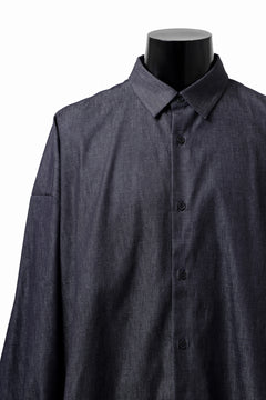 Load image into Gallery viewer, sus-sous atelier L/S shirts / 6oz uneven yarn denim (INDIGO / RIGID)