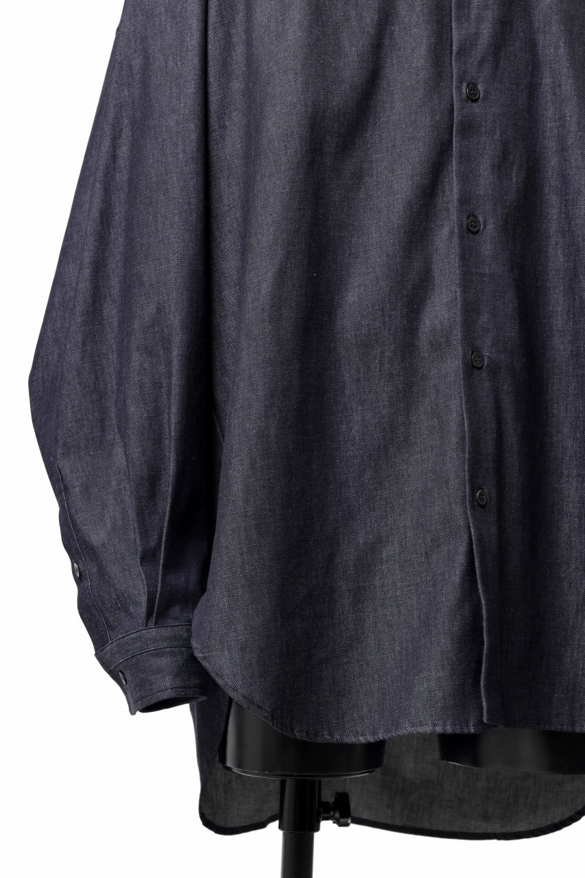 Load image into Gallery viewer, sus-sous atelier L/S shirts / 6oz uneven yarn denim (INDIGO / RIGID)