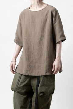 画像をギャラリービューアに読み込む, sus-sous sleeping shirts s/s / Belgium linen (MOCHA)