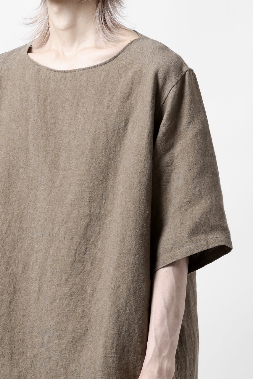 画像をギャラリービューアに読み込む, sus-sous sleeping shirts s/s / Belgium linen (MOCHA)