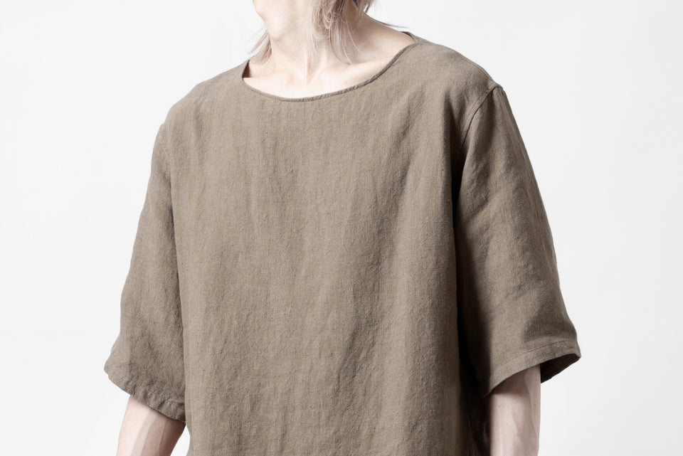 画像をギャラリービューアに読み込む, sus-sous sleeping shirts s/s / Belgium linen (MOCHA)