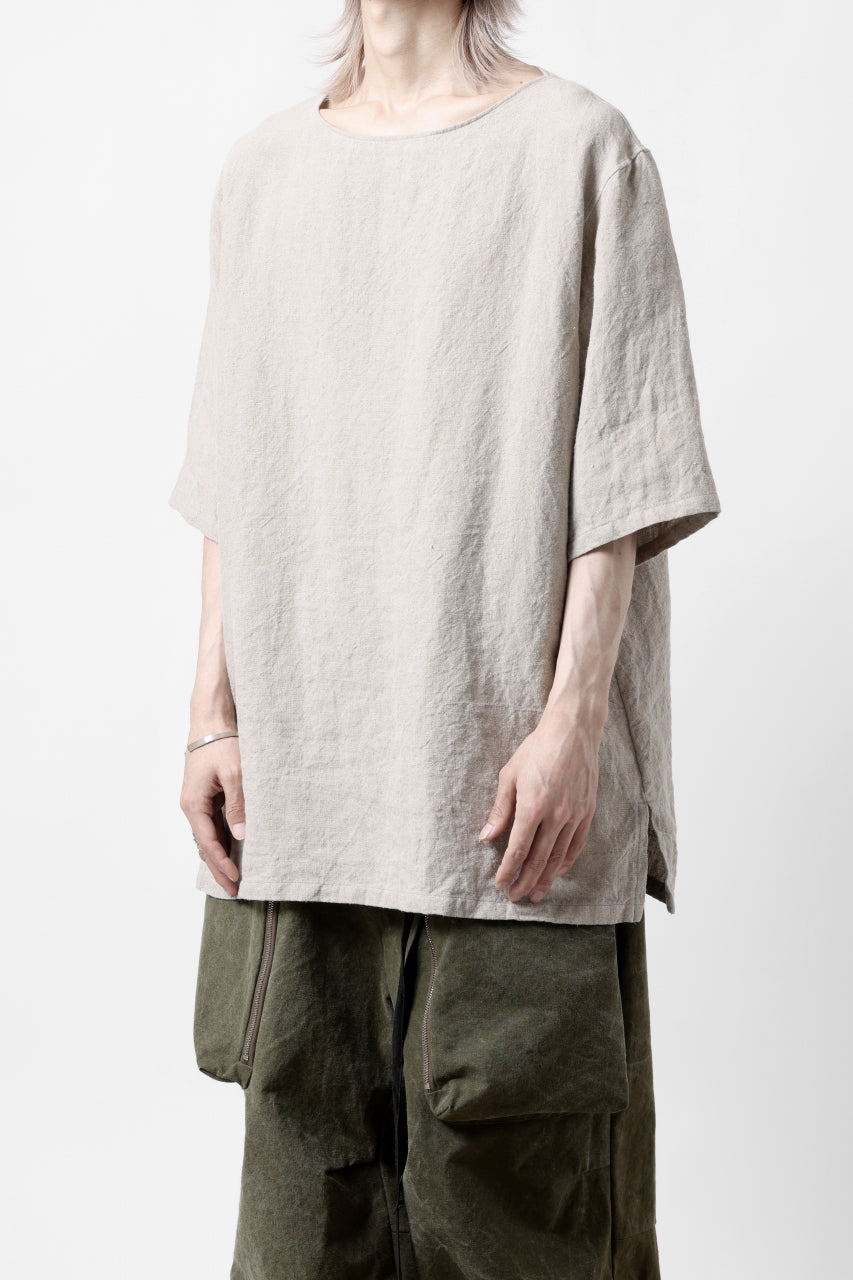 画像をギャラリービューアに読み込む, sus-sous sleeping shirts s/s / Belgium linen (NATURAL)