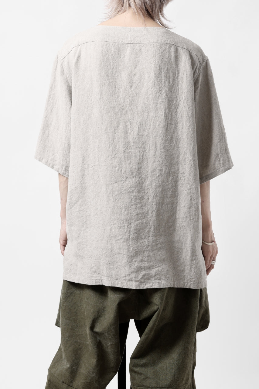 画像をギャラリービューアに読み込む, sus-sous sleeping shirts s/s / Belgium linen (NATURAL)