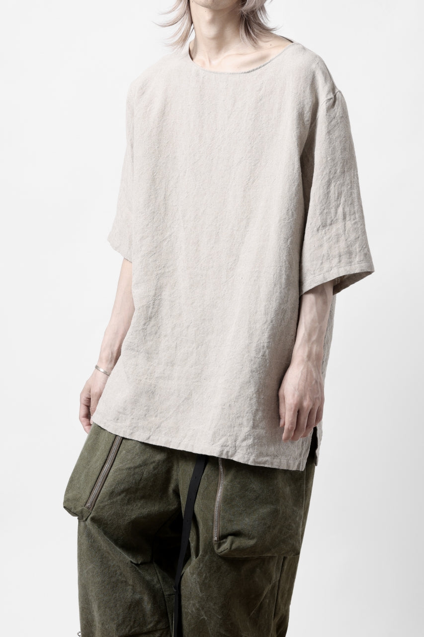 画像をギャラリービューアに読み込む, sus-sous sleeping shirts s/s / Belgium linen (NATURAL)