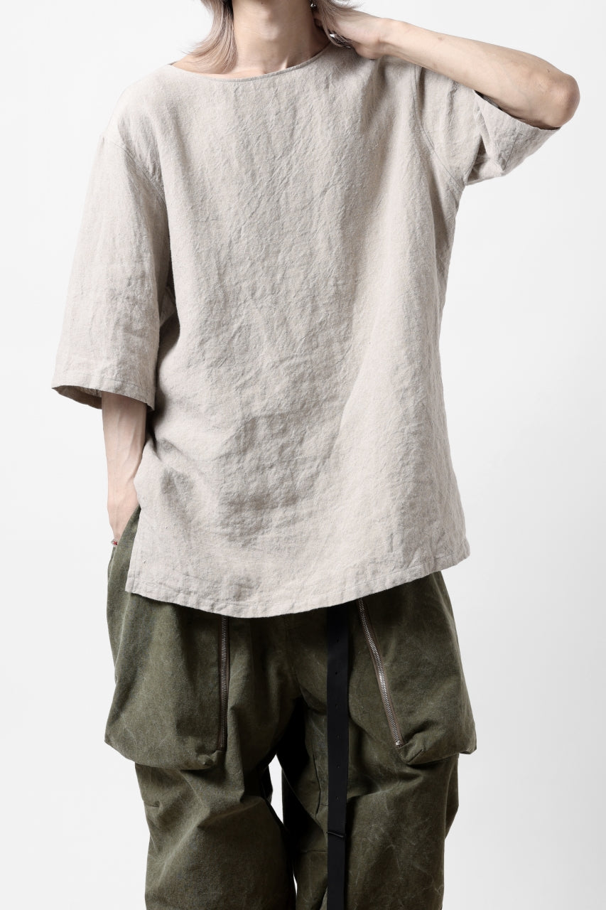 画像をギャラリービューアに読み込む, sus-sous sleeping shirts s/s / Belgium linen (NATURAL)