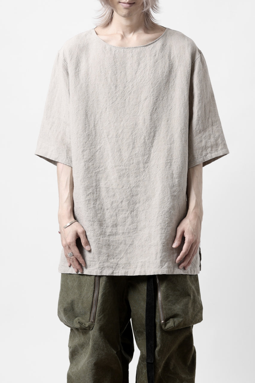 画像をギャラリービューアに読み込む, sus-sous sleeping shirts s/s / Belgium linen (NATURAL)