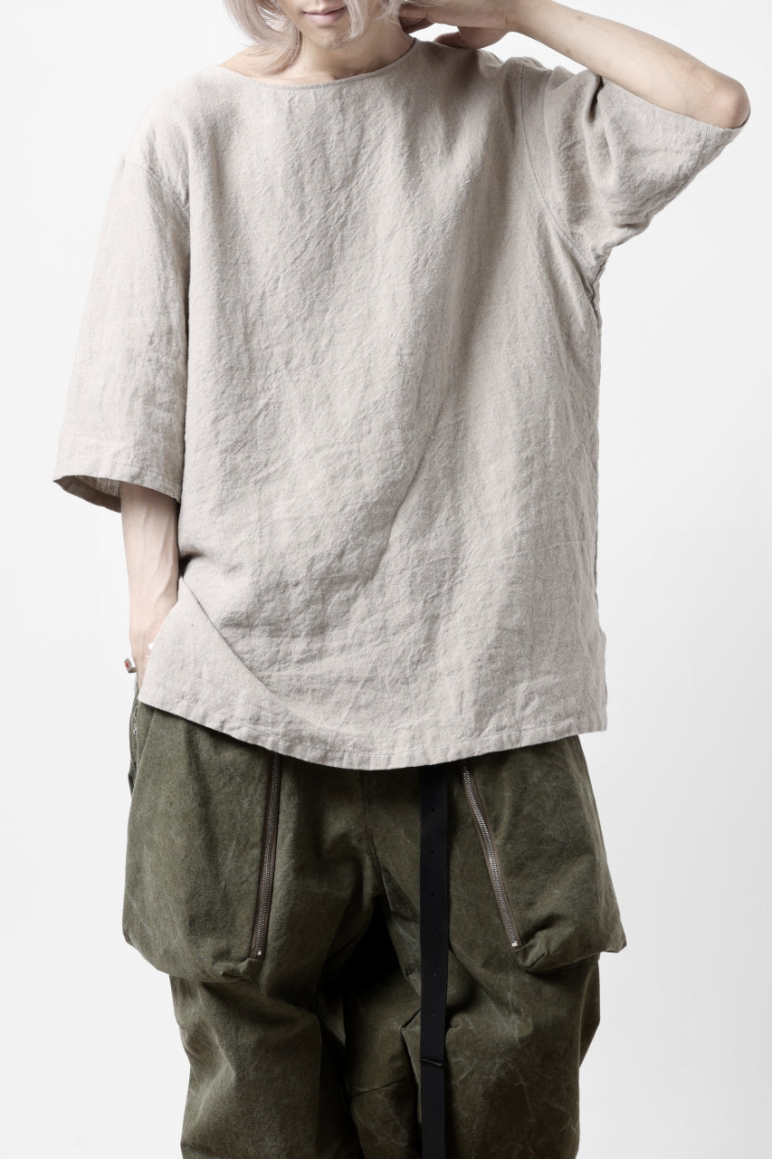 画像をギャラリービューアに読み込む, sus-sous sleeping shirts s/s / Belgium linen (NATURAL)