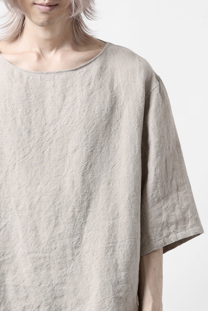 画像をギャラリービューアに読み込む, sus-sous sleeping shirts s/s / Belgium linen (NATURAL)