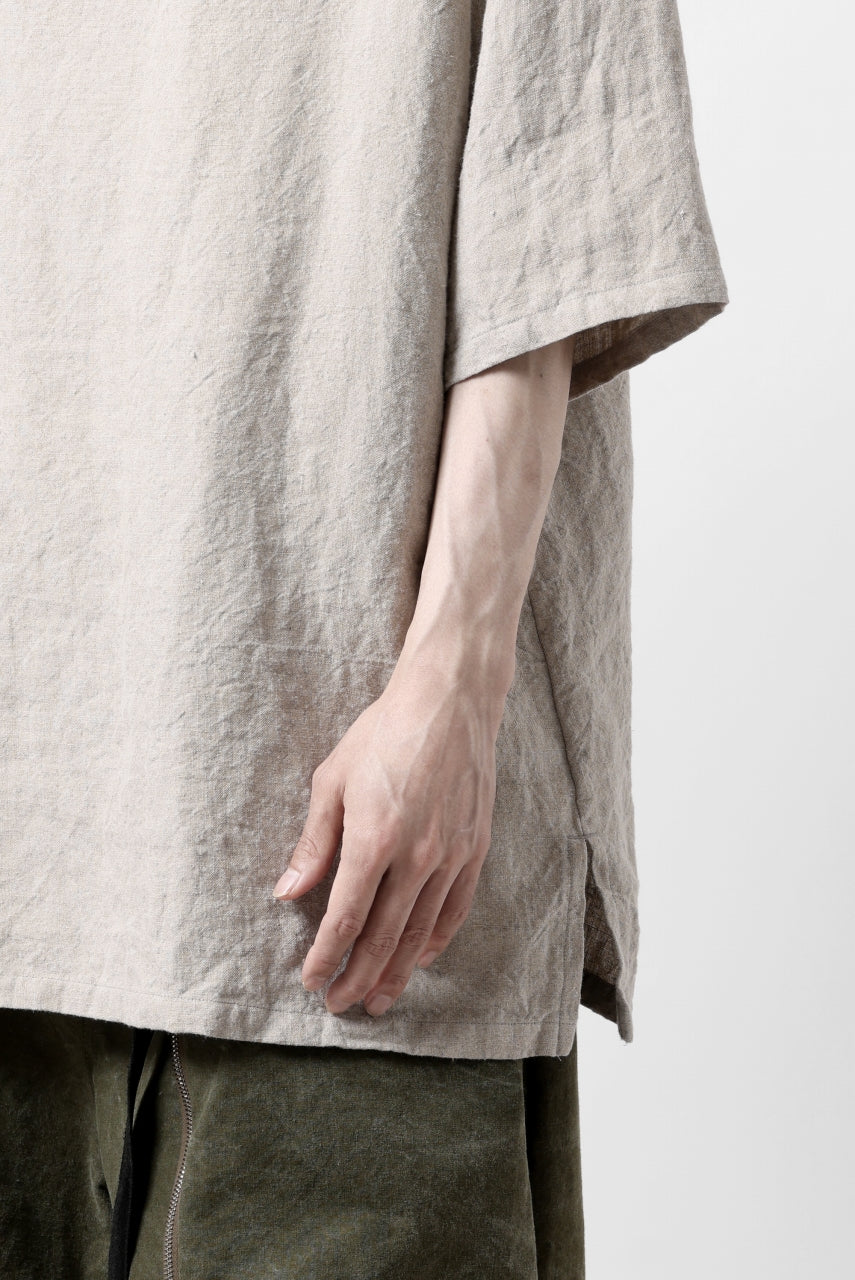 画像をギャラリービューアに読み込む, sus-sous sleeping shirts s/s / Belgium linen (NATURAL)