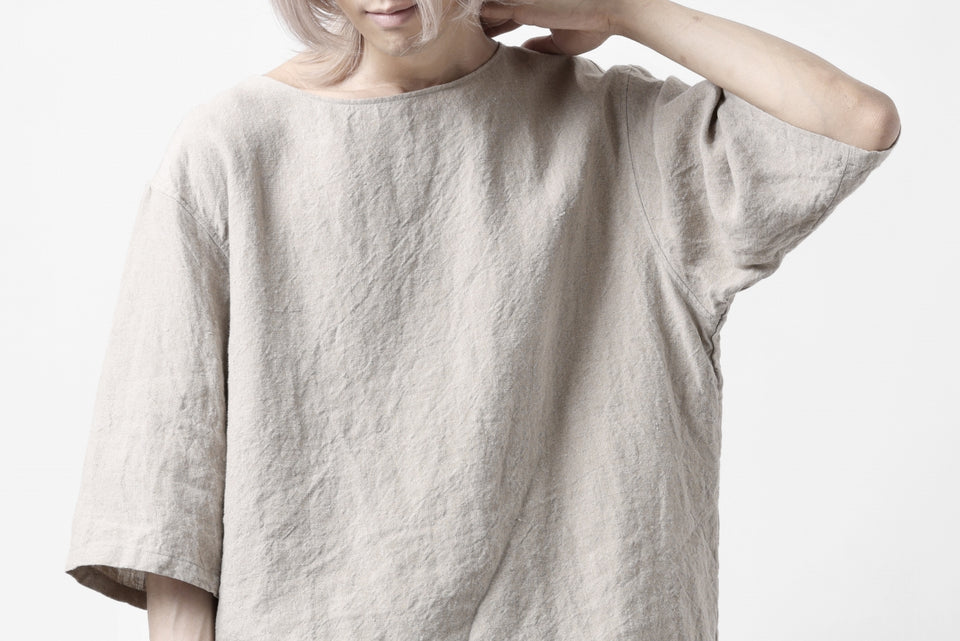 画像をギャラリービューアに読み込む, sus-sous sleeping shirts s/s / Belgium linen (NATURAL)