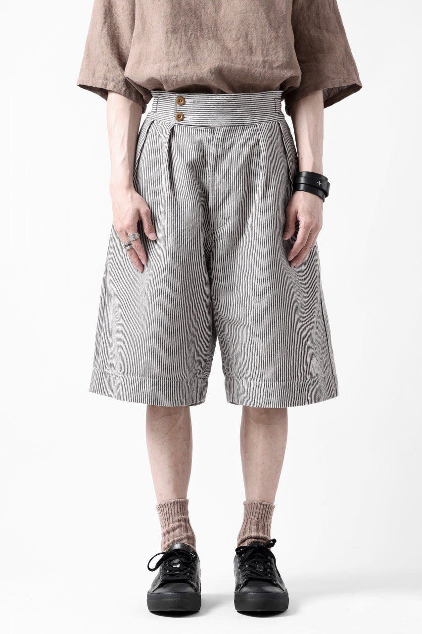 画像をギャラリービューアに読み込む, sus-sous gurkha short trousers / Herringbone Hickory (STRIPE)