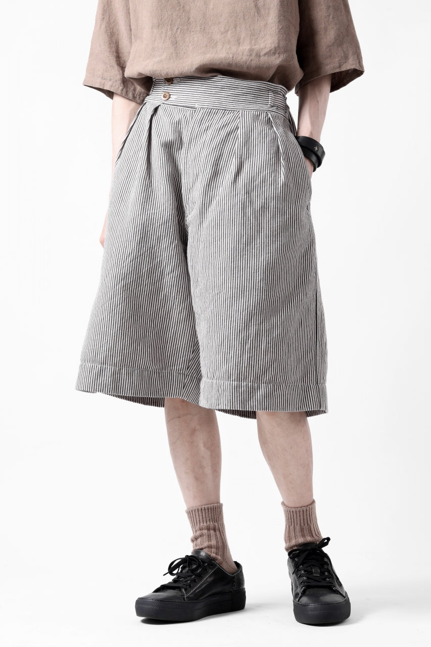 画像をギャラリービューアに読み込む, sus-sous gurkha short trousers / Herringbone Hickory (STRIPE)