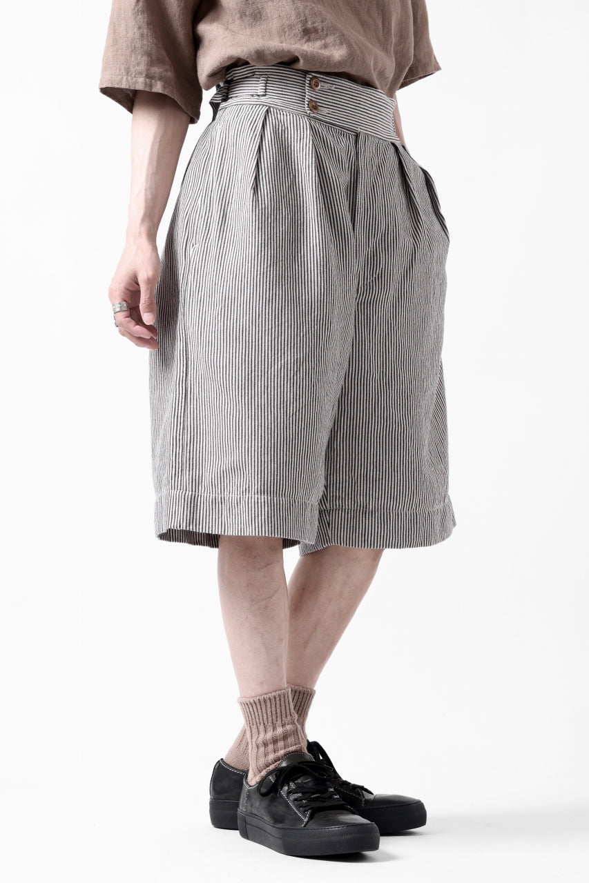 画像をギャラリービューアに読み込む, sus-sous gurkha short trousers / Herringbone Hickory (STRIPE)