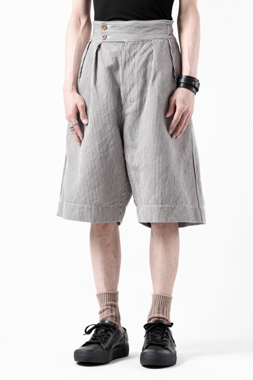 画像をギャラリービューアに読み込む, sus-sous gurkha short trousers / Herringbone Hickory (STRIPE)