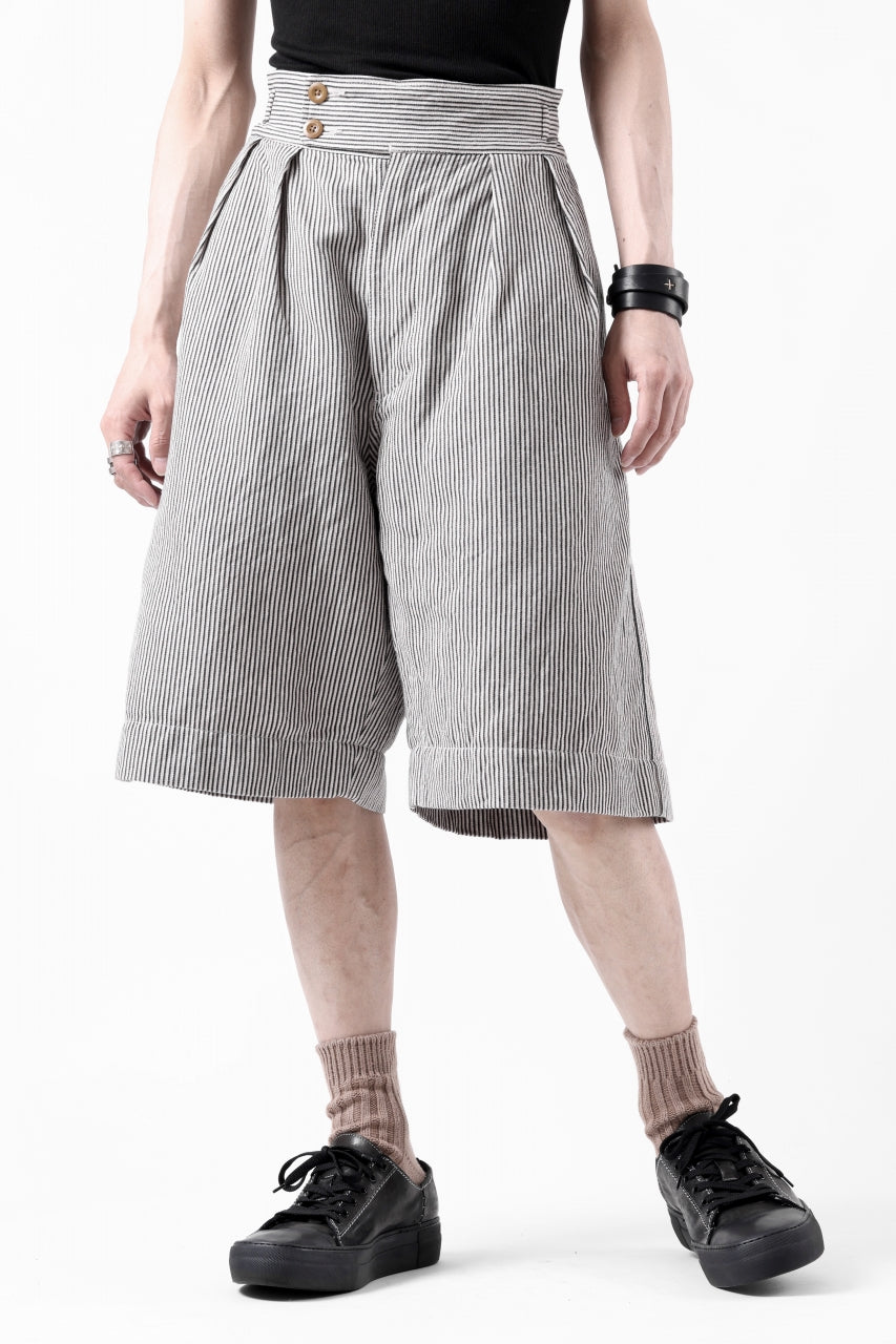 sus-sous gurkha short trousers / Herringbone Hickory (STRIPE)