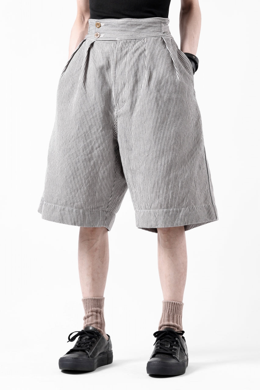 画像をギャラリービューアに読み込む, sus-sous gurkha short trousers / Herringbone Hickory (STRIPE)