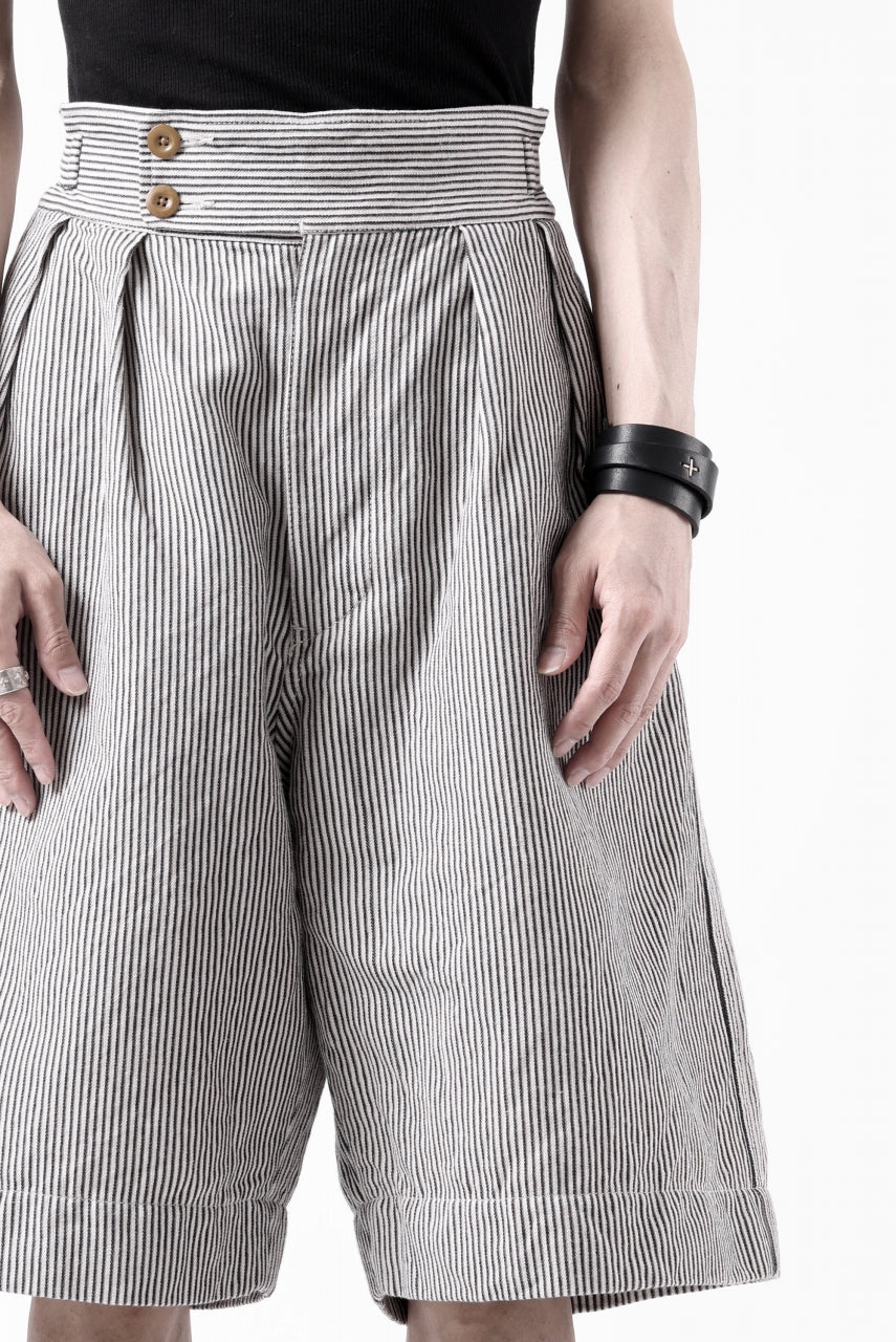 画像をギャラリービューアに読み込む, sus-sous gurkha short trousers / Herringbone Hickory (STRIPE)