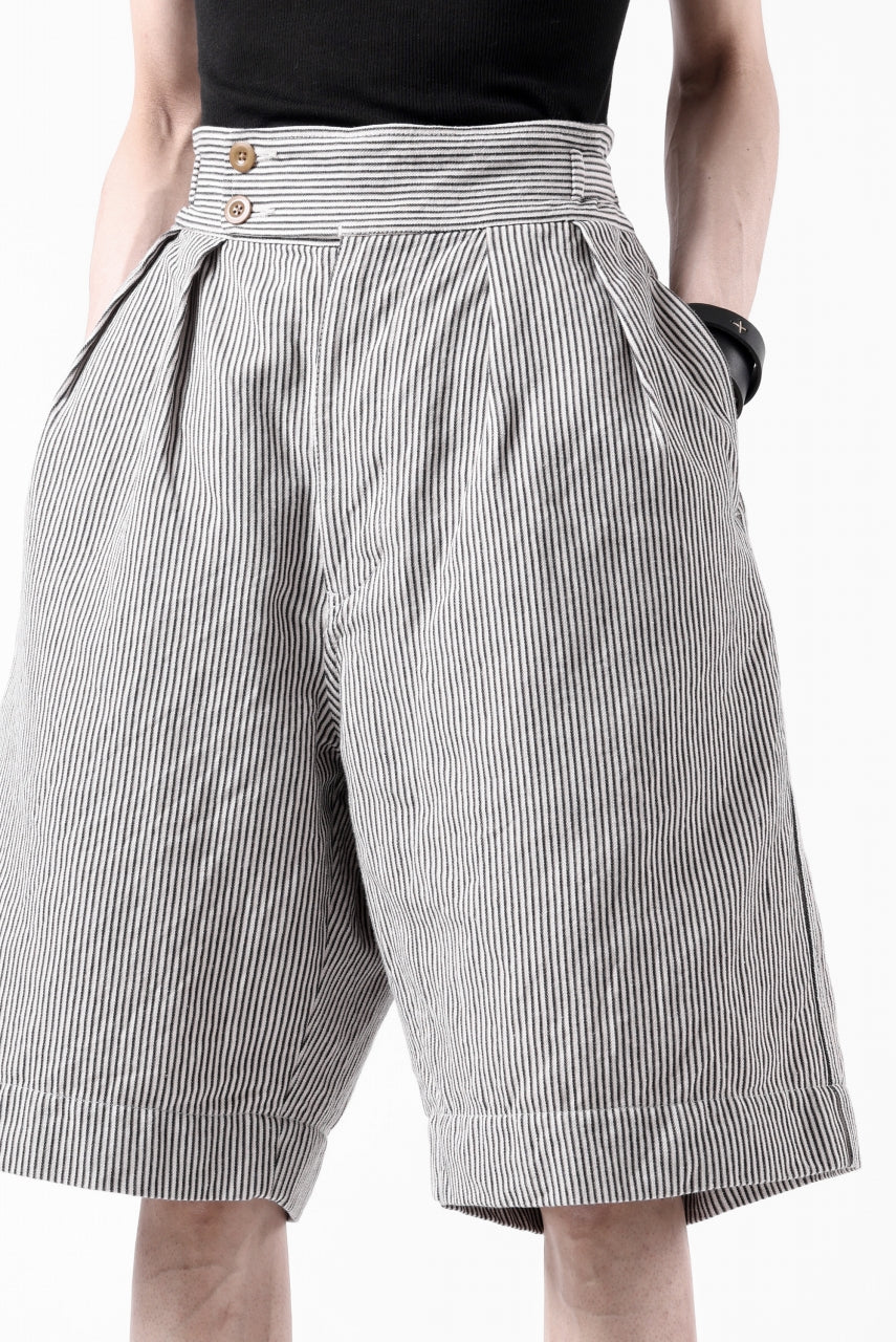 画像をギャラリービューアに読み込む, sus-sous gurkha short trousers / Herringbone Hickory (STRIPE)