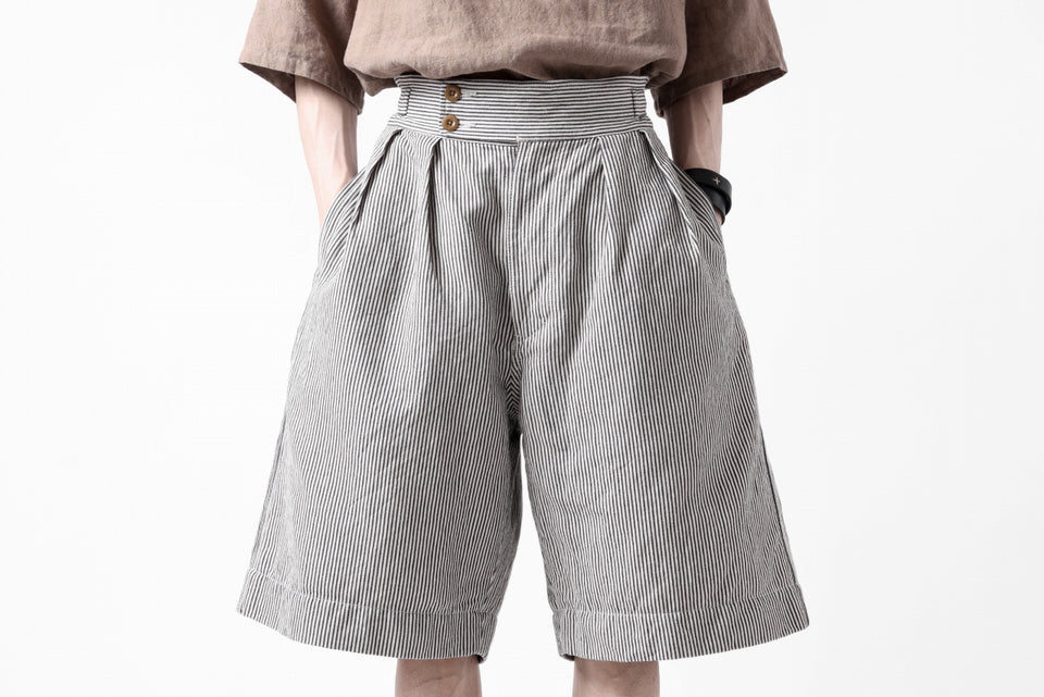 画像をギャラリービューアに読み込む, sus-sous gurkha short trousers / Herringbone Hickory (STRIPE)