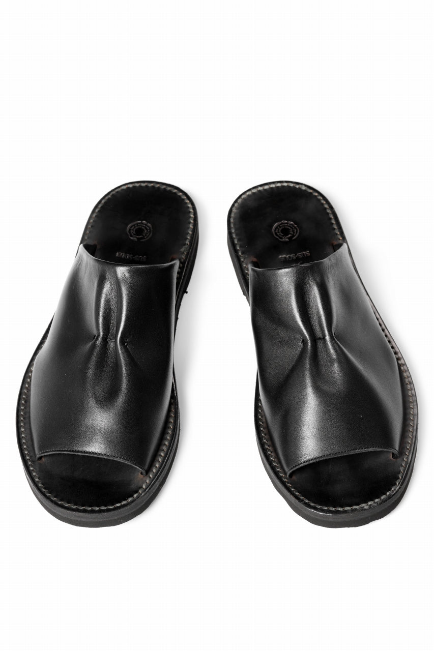 画像をギャラリービューアに読み込む, sus-sous basting sandals / Smooth Cow Leather (BLACK)