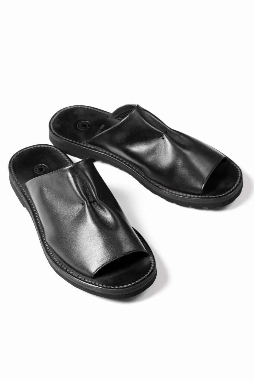 画像をギャラリービューアに読み込む, sus-sous basting sandals / Smooth Cow Leather (BLACK)