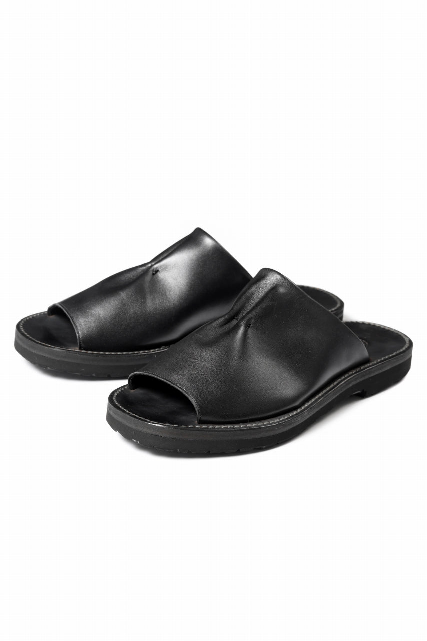 画像をギャラリービューアに読み込む, sus-sous basting sandals / Smooth Cow Leather (BLACK)