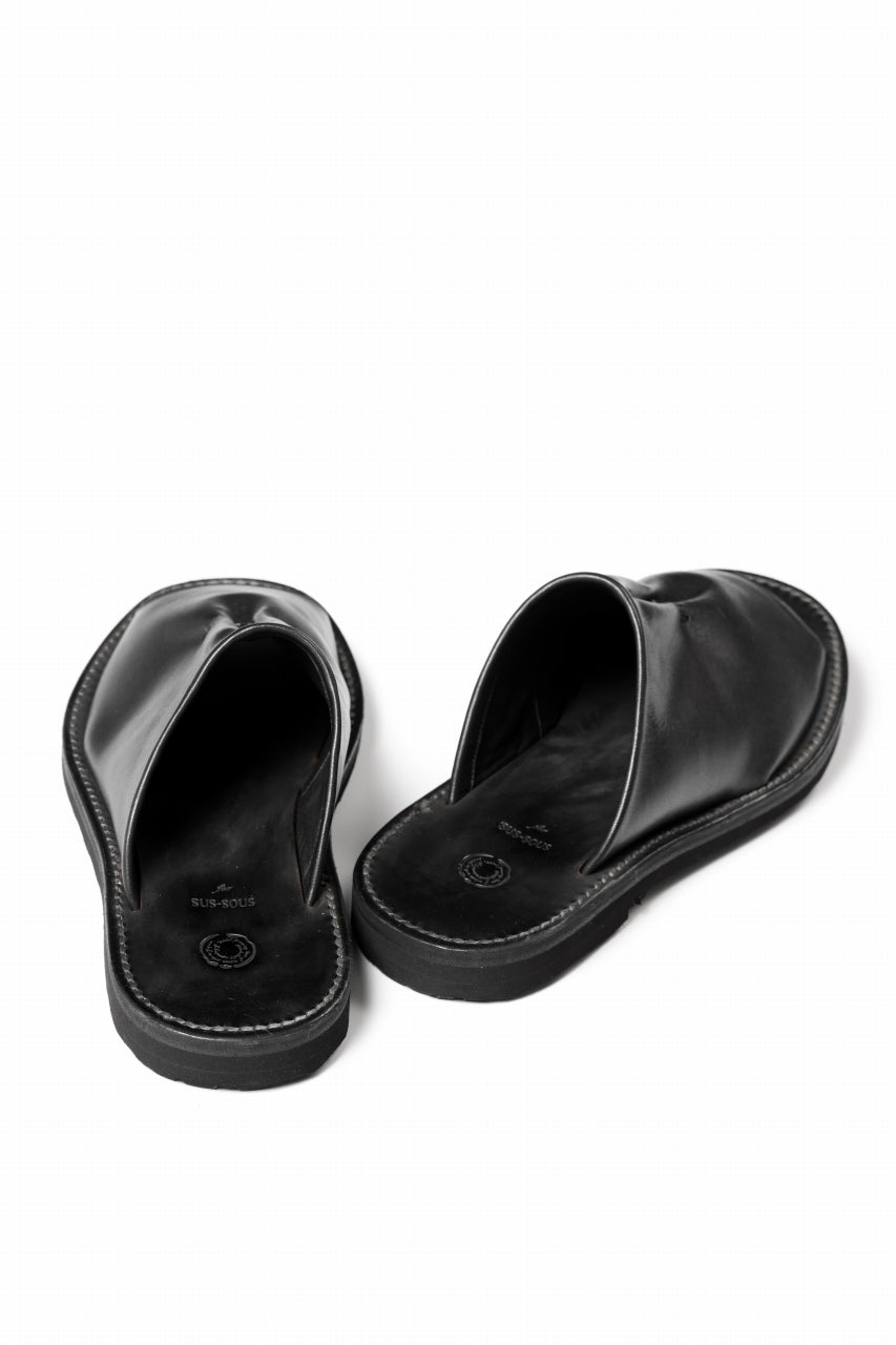 画像をギャラリービューアに読み込む, sus-sous basting sandals / Smooth Cow Leather (BLACK)