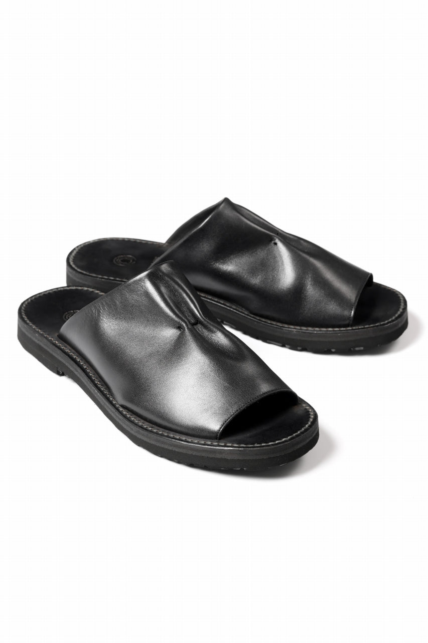 画像をギャラリービューアに読み込む, sus-sous basting sandals / Smooth Cow Leather (BLACK)