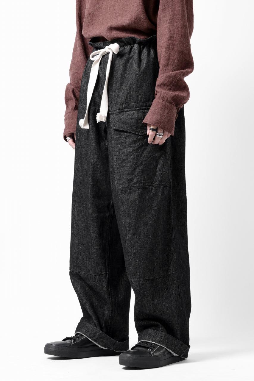 Load image into Gallery viewer, sus-sous trousers MK-1 / 11.5oz supima silket denim (BLACK)