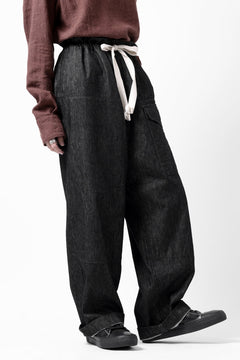 Load image into Gallery viewer, sus-sous trousers MK-1 / 11.5oz supima silket denim (BLACK)