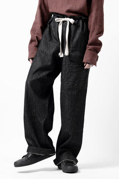 Load image into Gallery viewer, sus-sous trousers MK-1 / 11.5oz supima silket denim (BLACK)