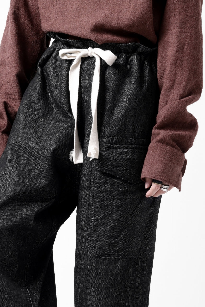 Load image into Gallery viewer, sus-sous trousers MK-1 / 11.5oz supima silket denim (BLACK)