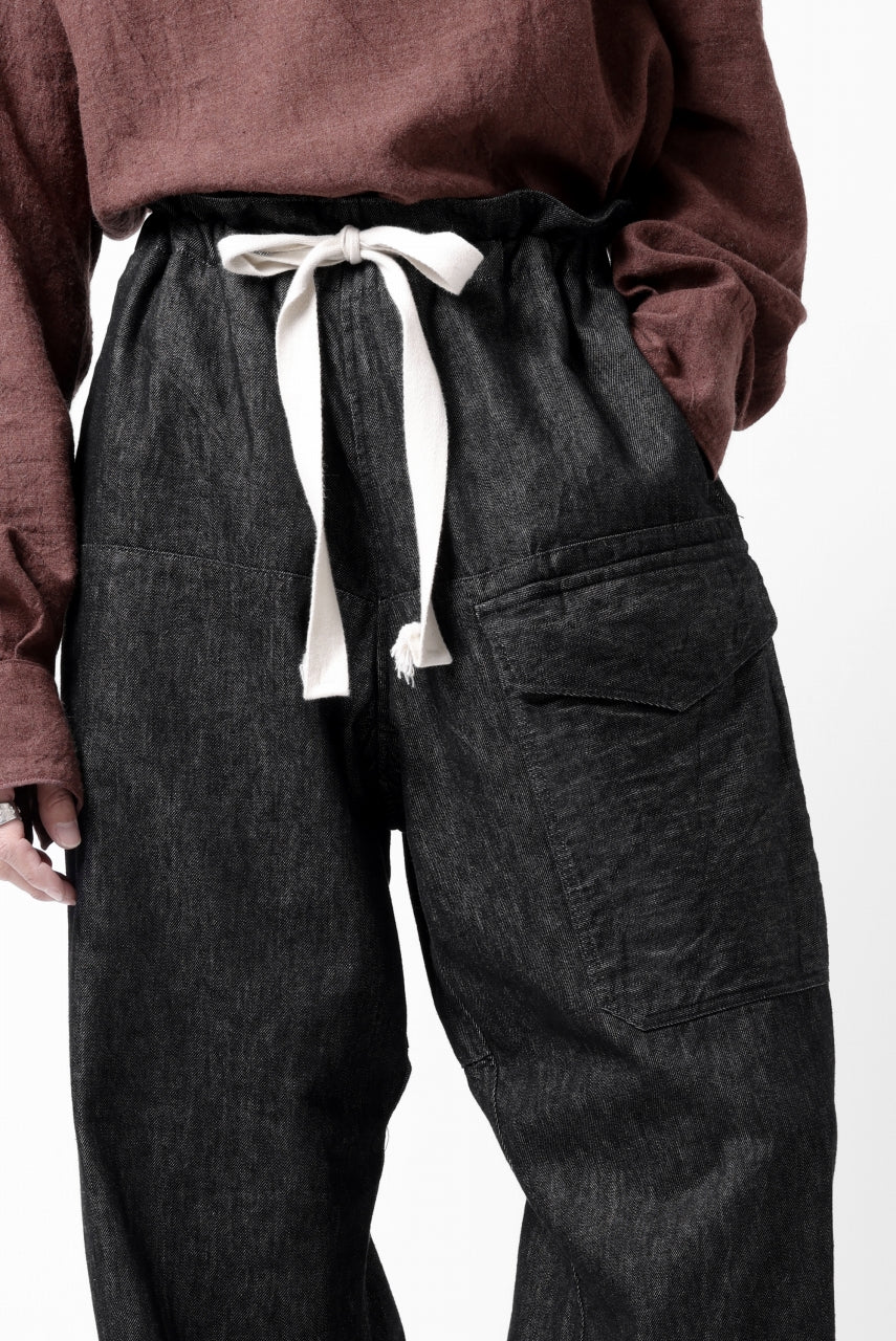 Load image into Gallery viewer, sus-sous trousers MK-1 / 11.5oz supima silket denim (BLACK)