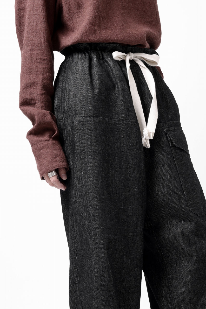 Load image into Gallery viewer, sus-sous trousers MK-1 / 11.5oz supima silket denim (BLACK)