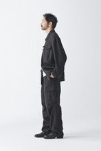 Load image into Gallery viewer, sus-sous exclusive military cargo pants / natural linen & wool (LIGHT BLACK)